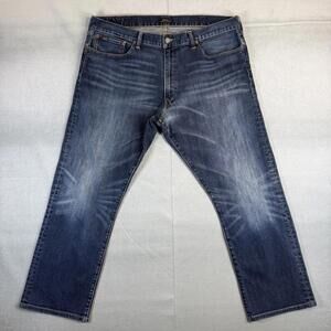 Polo Ralph Lauren Jeans Mens 40x30 Blue Hampton Relaxed Straight Dark Wash Denim